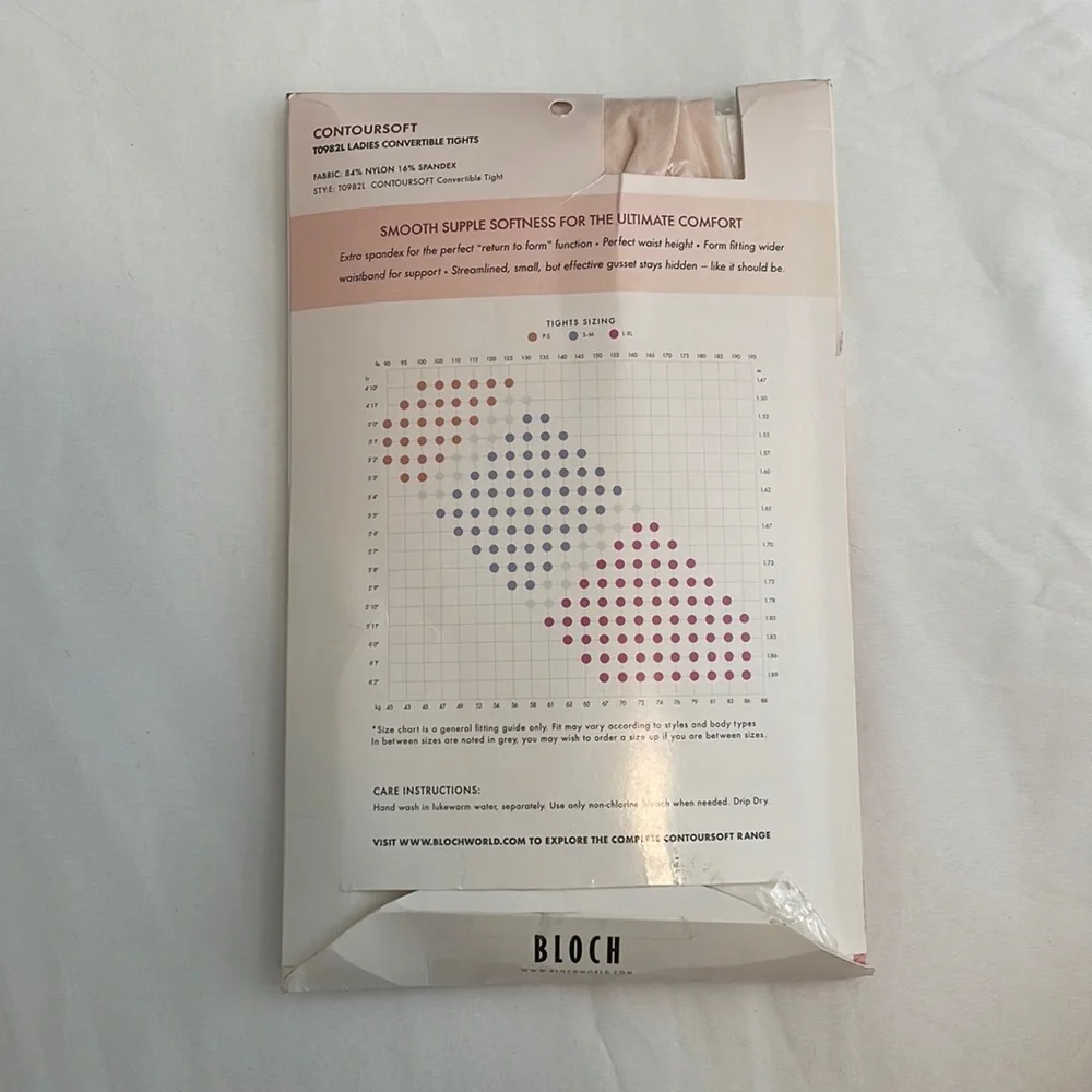 PINK BLOCH LADIES ADAPTATOE TIGHTS
